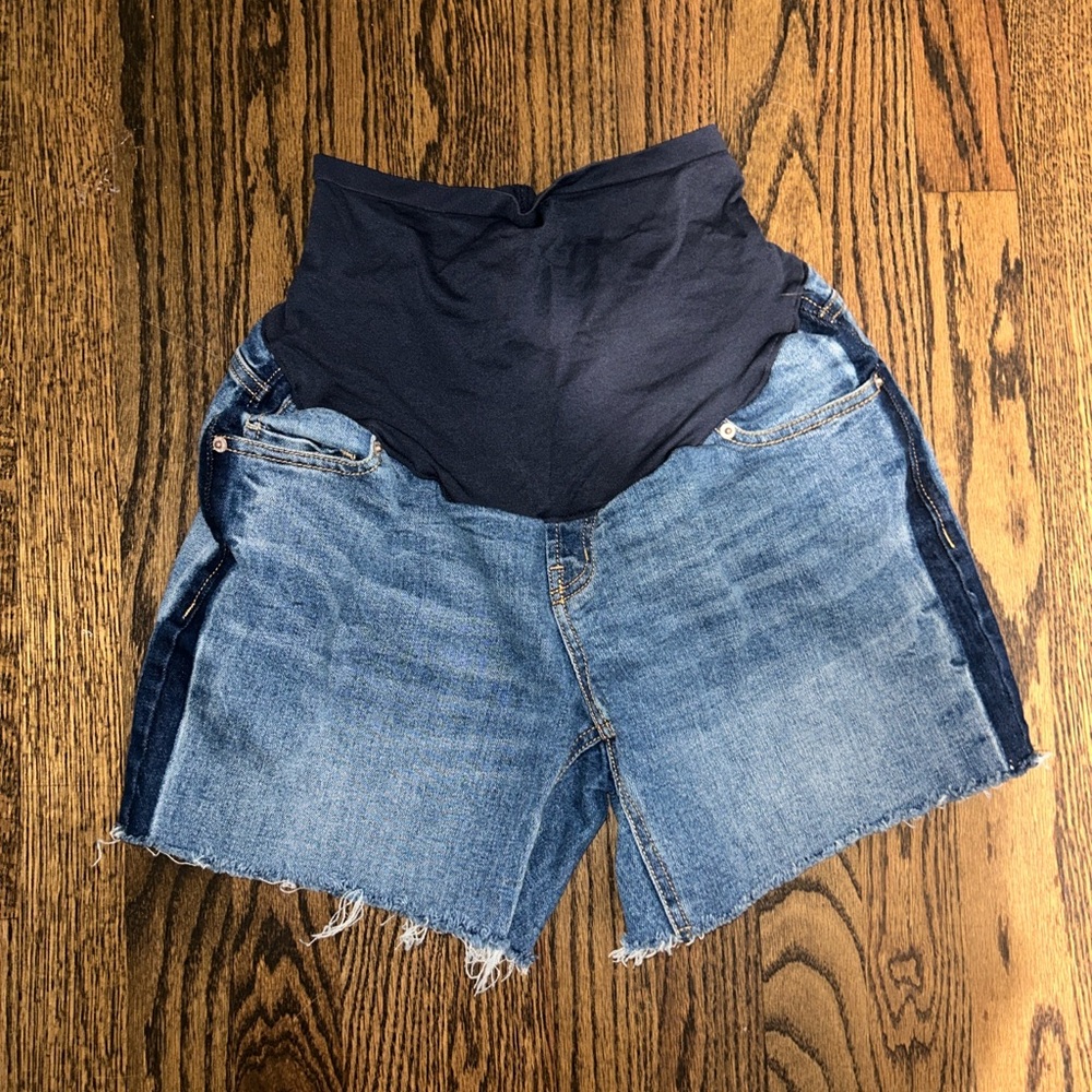 Denim Blue Maternity Shorts